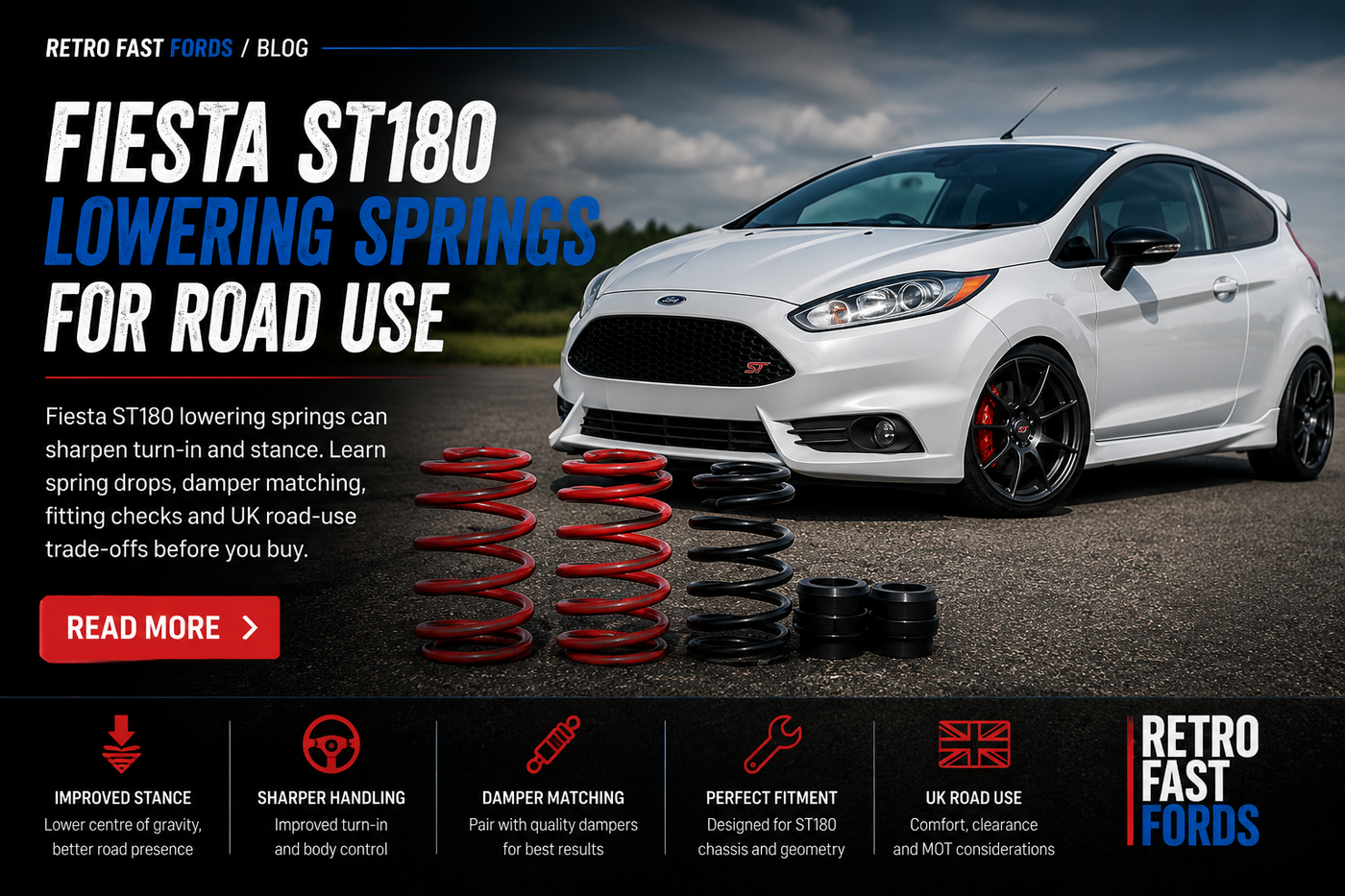 Fiesta ST180 Lowering Springs for Road Use