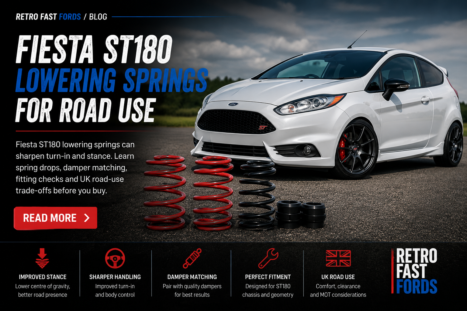 Fiesta ST180 Lowering Springs for Road Use