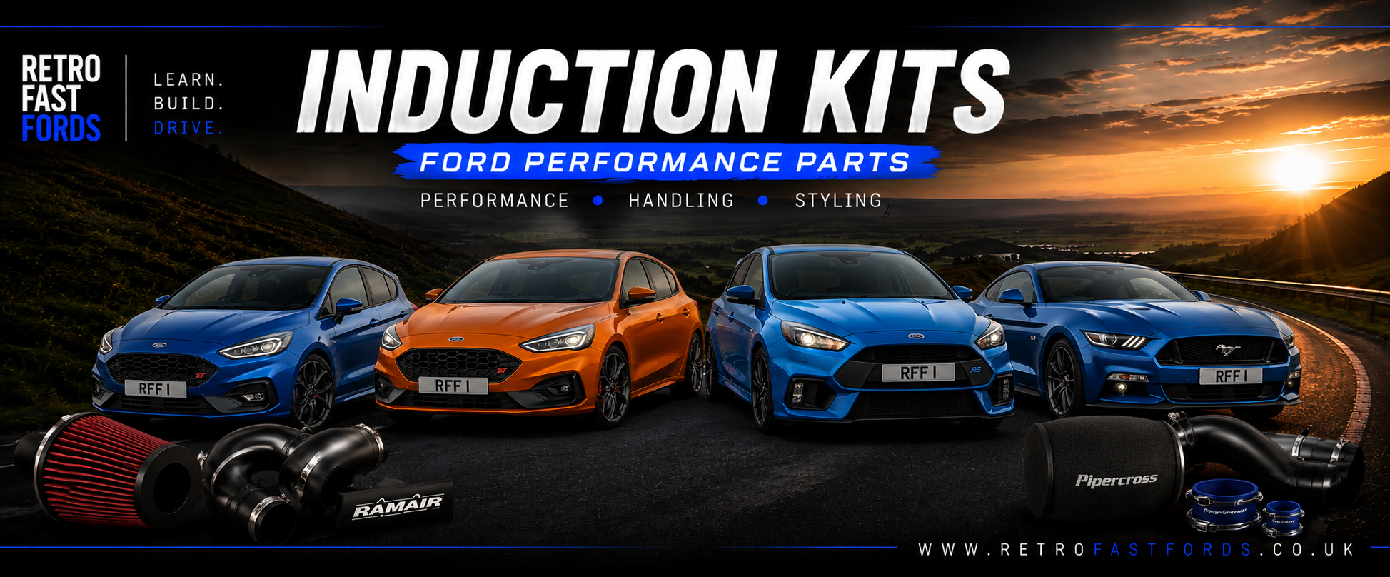 Performance induction kits and cold air intake systems for Ford Fiesta ST, Focus ST, Focus RS and Mustang