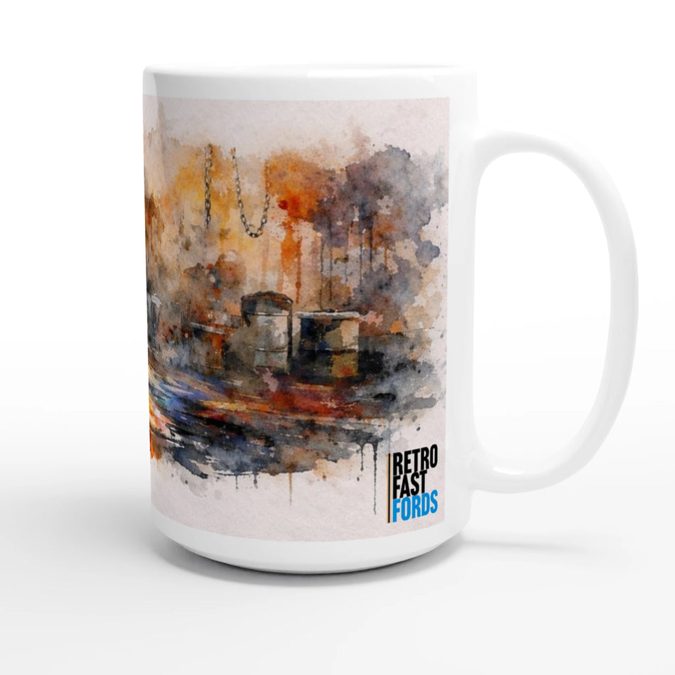 Black ST150 White 15oz Ceramic Mug