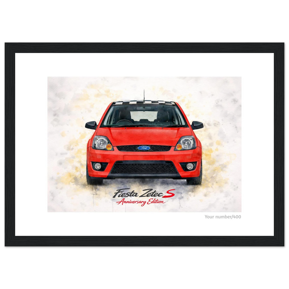 Red Anniversary Edition A4 Print - Add your number - Classic Semi-Glossy Paper Wooden Framed Poster