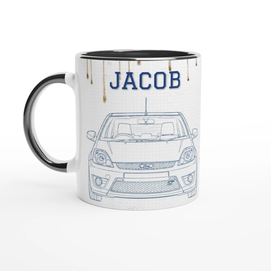 Personalised ST150 outline 11oz Ceramic Mug with Color Inside