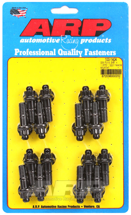 ARP Small Block Ford 3/8 x 1.670" 12pt Header Stud Kit 100-1404
