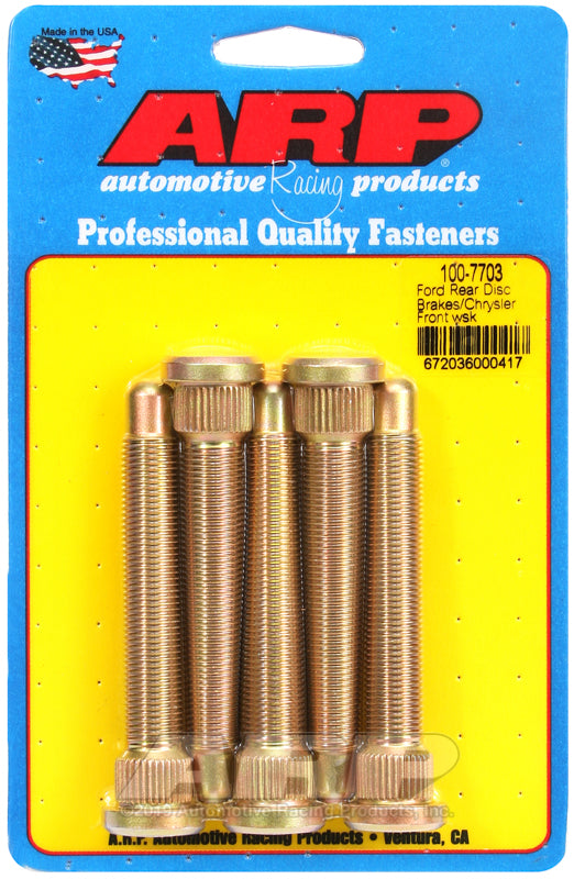 ARP Ford rear disc brakes/Chrysler front wheel stud kit 100-7703