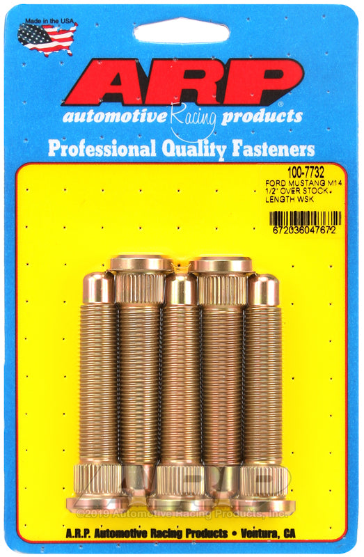 ARP Wheel Stud Kit - Ford Mustang (2015+) M14 (1/2" Over Stock) 100-7732