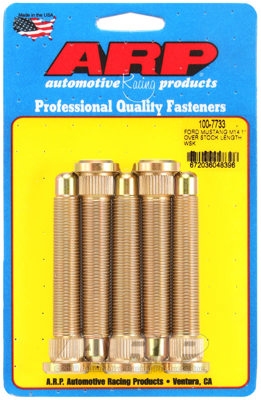 ARP Ford Mustang 2015 M14 1 over stock length wheel stud kit 100-7733
