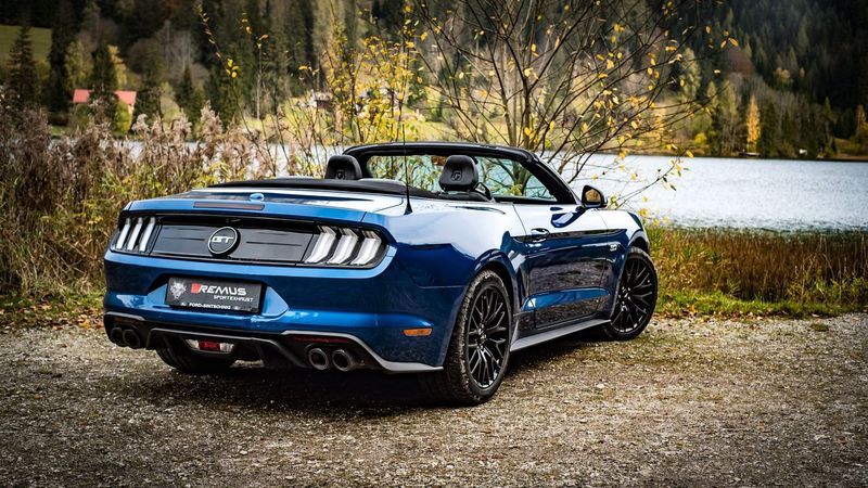 REMUS Cat-back-system L/R for Mustang VI S550 5.0l V8 Cat-Back | 2x GT Black Tips | Sound Controller for Ford Mustang