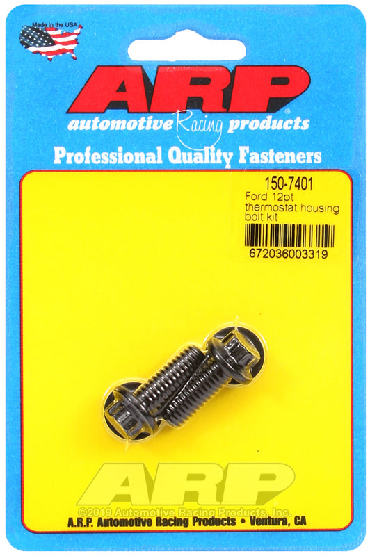 ARP Ford 12pt thermostat housing bolt kit 150-7401