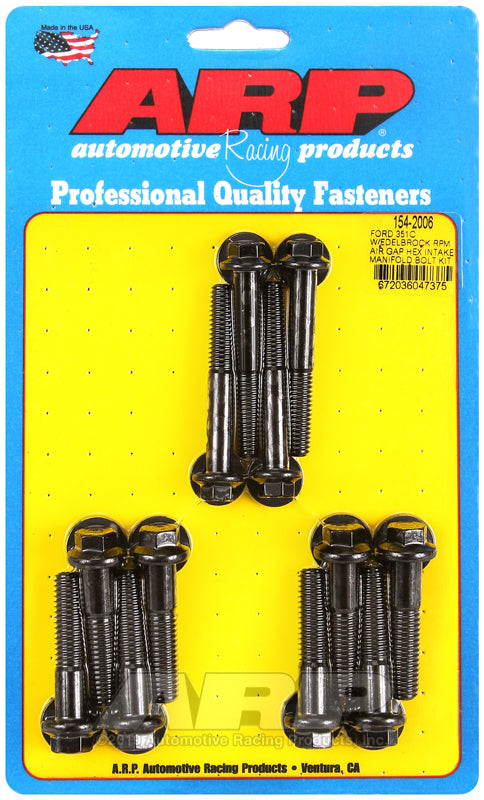 ARP Ford 351C w/Edelbrock RPM air gap hex intake manifold bo 154-2006