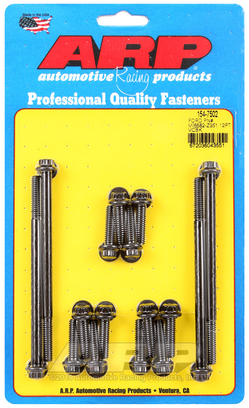 ARP SB Ford PN M-6582-Z351 12pt valve cover bolt kit 154-7502
