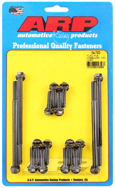 ARP SB Ford PN M-6582-Z351 hex valve cover bolt kit 154-7503