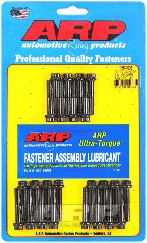 ARP Ford Coyote 5.0L 12pt cam phaser assembly bolt kit 156-1006