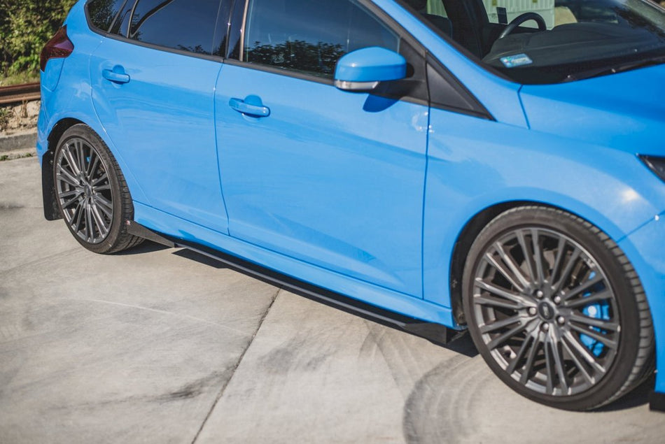 Maxton Design - STREET PRO DURABILITY SIDE SKIRTS DIFFUSERS (+FLAPS) FORD FOCUS RS MK3 (2015-2018)