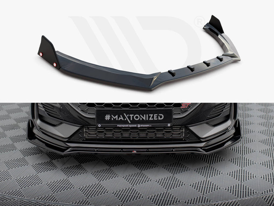 Maxton Design - FRONT SPLITTER V.4 + FLAPS FORD FIESTA ST / ST-LINE MK8 / 8.5