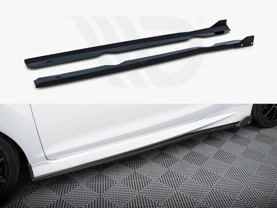 Maxton Design - SIDE SKIRTS DIFFUSERS V.4 + FLAPS FORD FIESTA ST / ST-LINE MK7