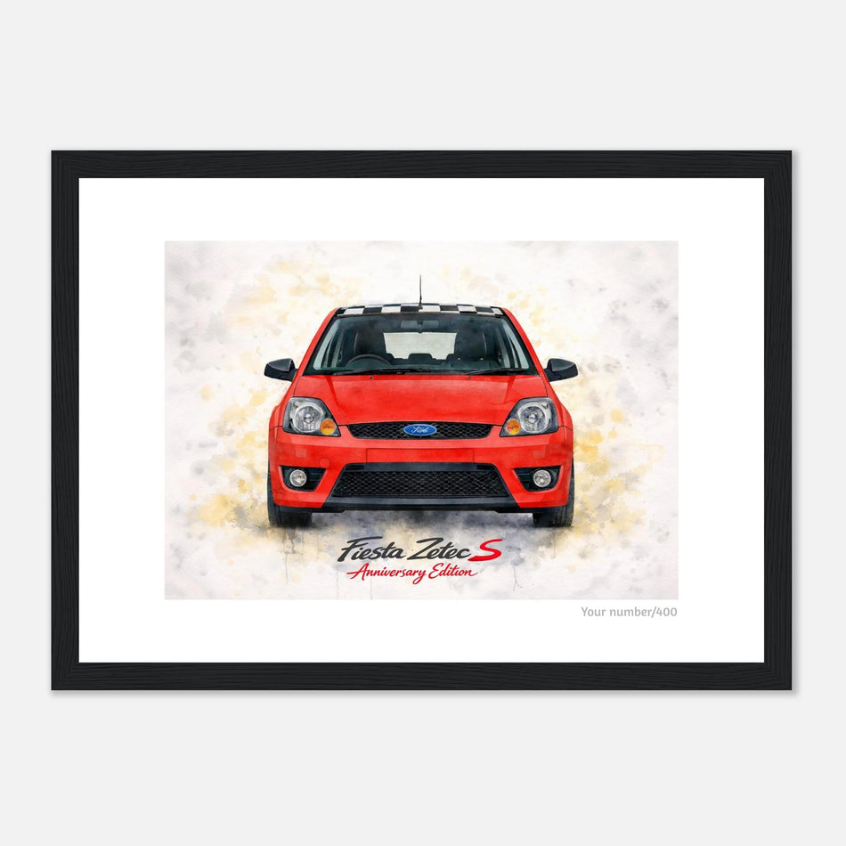 Red Anniversary Edition A4 Print - Add your number - Classic Semi-Glossy Paper Wooden Framed Poster