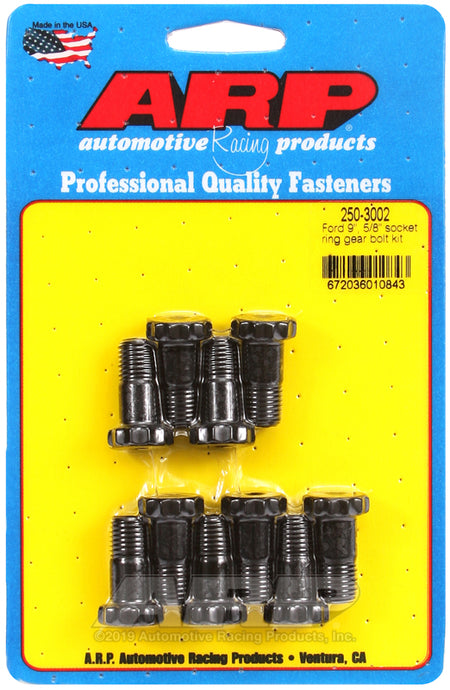 ARP Ford 9 , 7/16 diameter, 5/8 socket ring gear bolt kit 250-3002