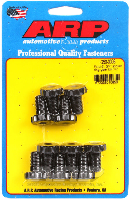 ARP Ford 8.8 & 9 , 7/16 diameter, 3/4 socket ring gear bolt kit 250-3003