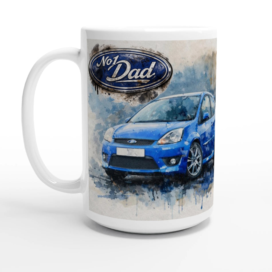 No1 Dad Blue ST150 White 15oz Ceramic Mug