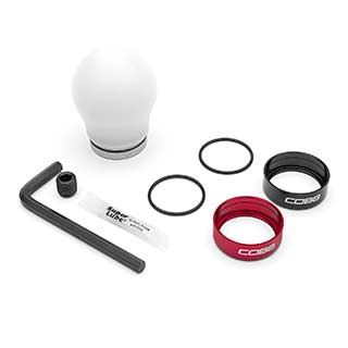 COBB Short Weighted Knob for Subaru BRZ, Scion FR-S, Toyota GT-86/GR86, Ford Focus ST/RS, Fiesta ST - White
