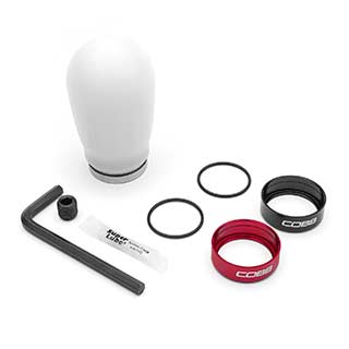 COBB Tall Weighted Knob for Subaru BRZ, Scion FR-S, Toyota GT-86/GR86, Ford Focus ST/RS, Fiesta ST - White