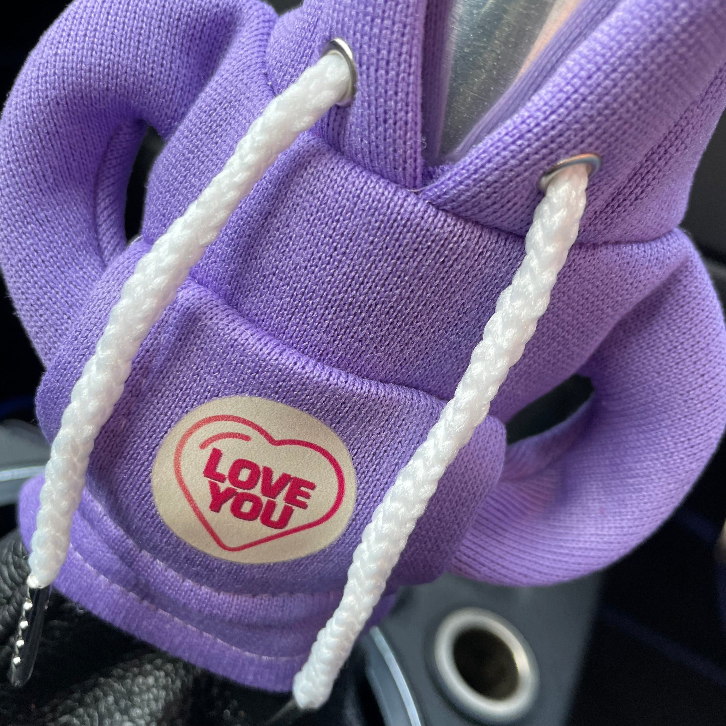Love You Purple Novelty Gear Stick Hoodie - Retro Fast Fords