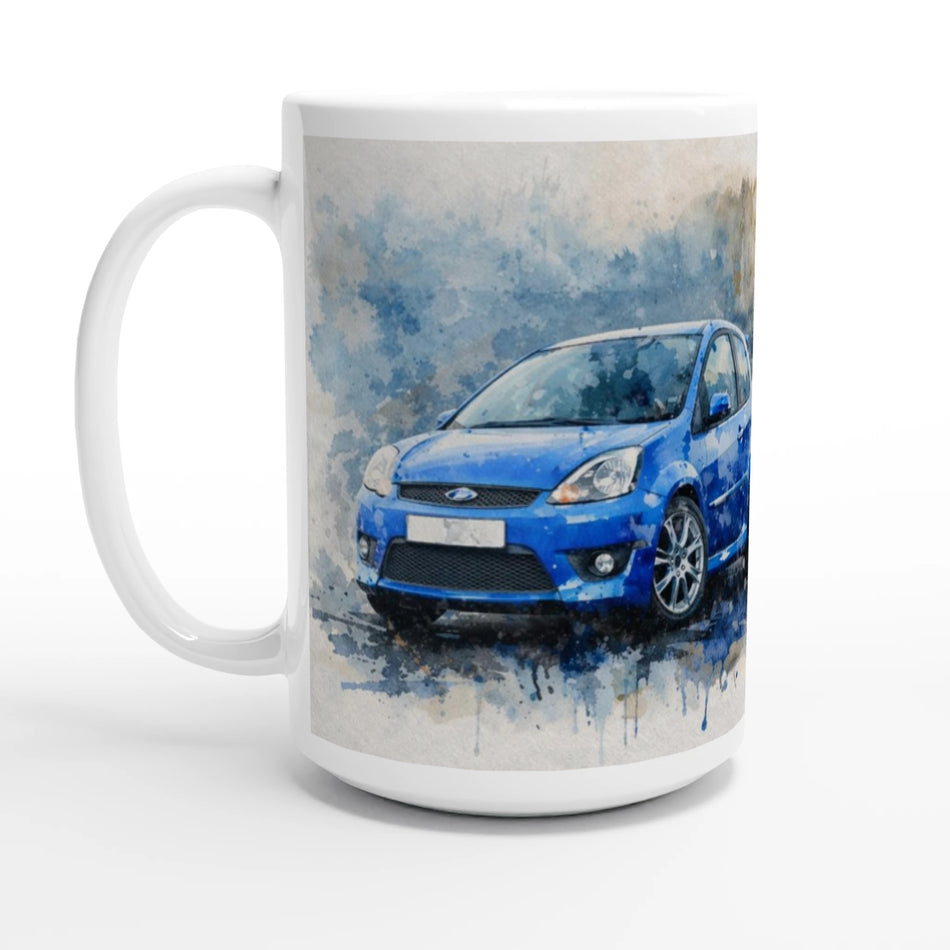 Blue ST150 White 15oz Ceramic Mug