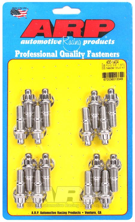 ARP SB Ford 3/8 x 1.670 SS header stud kit 400-1404