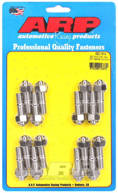 ARP SB Ford 3/8 hex SS header stud kit 400-1414