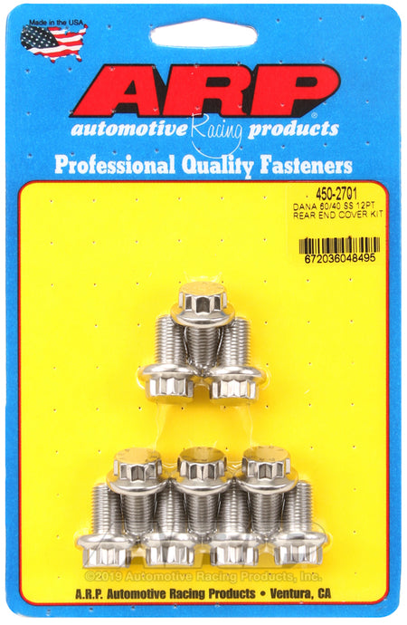ARP Ford Dana 60/40 SS 12pt rear end cover bolt kit 450-2701