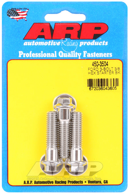 ARP Ford SS 3-bolt hex starter bolt kit 450-3504