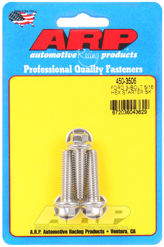 ARP Ford SS 3-bolt 5/16 hex starter bolt kit 450-3506
