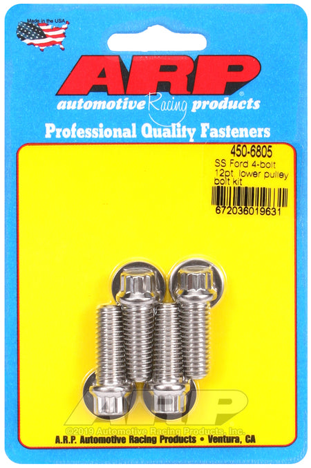 ARP Ford SS 4-bolt 12pt lower pulley bolt kit 450-6805