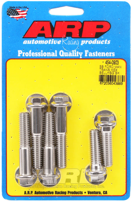 ARP SB Ford manual trans SS hex bellhousing bolt kit 454-0903