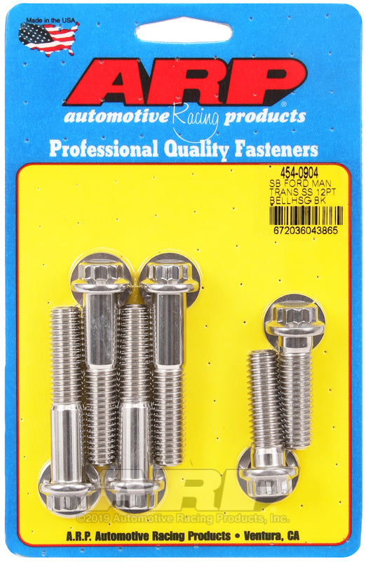 ARP SB Ford manual trans SS 12pt bellhousing bolt kit 454-0904