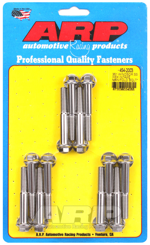 ARP Ford 351W SS hex intake manifold bolt kit 454-2003