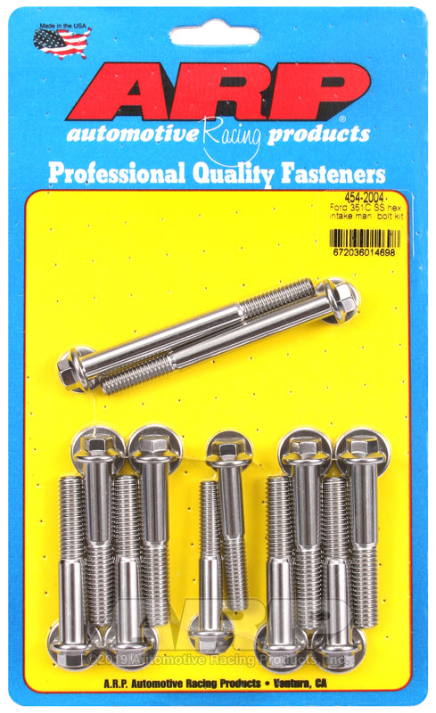 ARP Ford 351C SS hex intake manifold bolt kit 454-2004