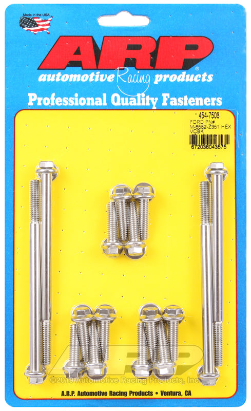 ARP SB Ford PN# M-6582-Z351 hex valve cover bolt kit 454-7503