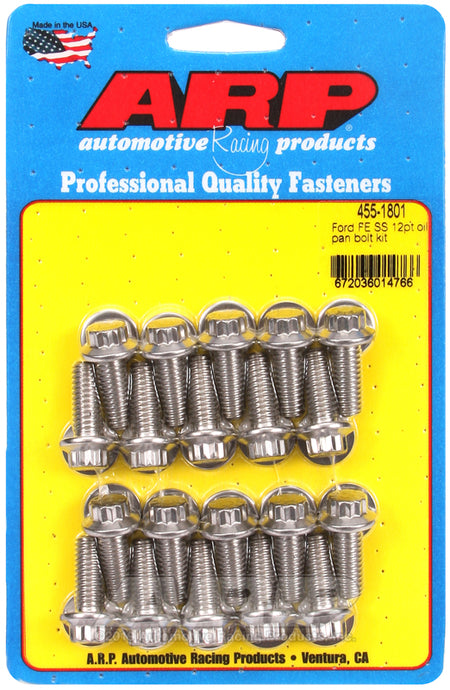 ARP Ford FE SS 12pt oil pan bolt kit 455-1801
