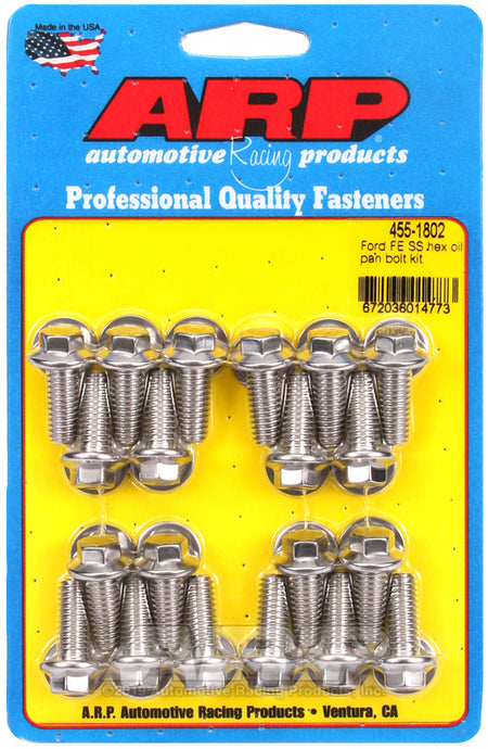 ARP Ford FE SS hex oil pan bolt kit 455-1802
