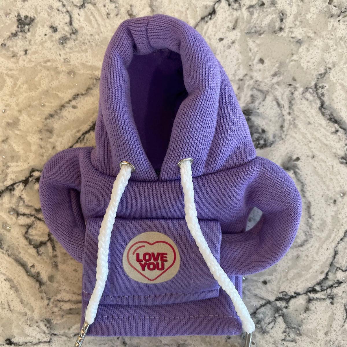 Love You Purple Novelty Gear Stick Hoodie - Retro Fast Fords