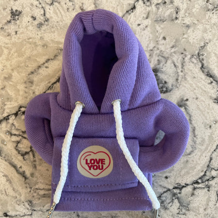 Love You Purple Novelty Gear Stick Hoodie - Retro Fast Fords