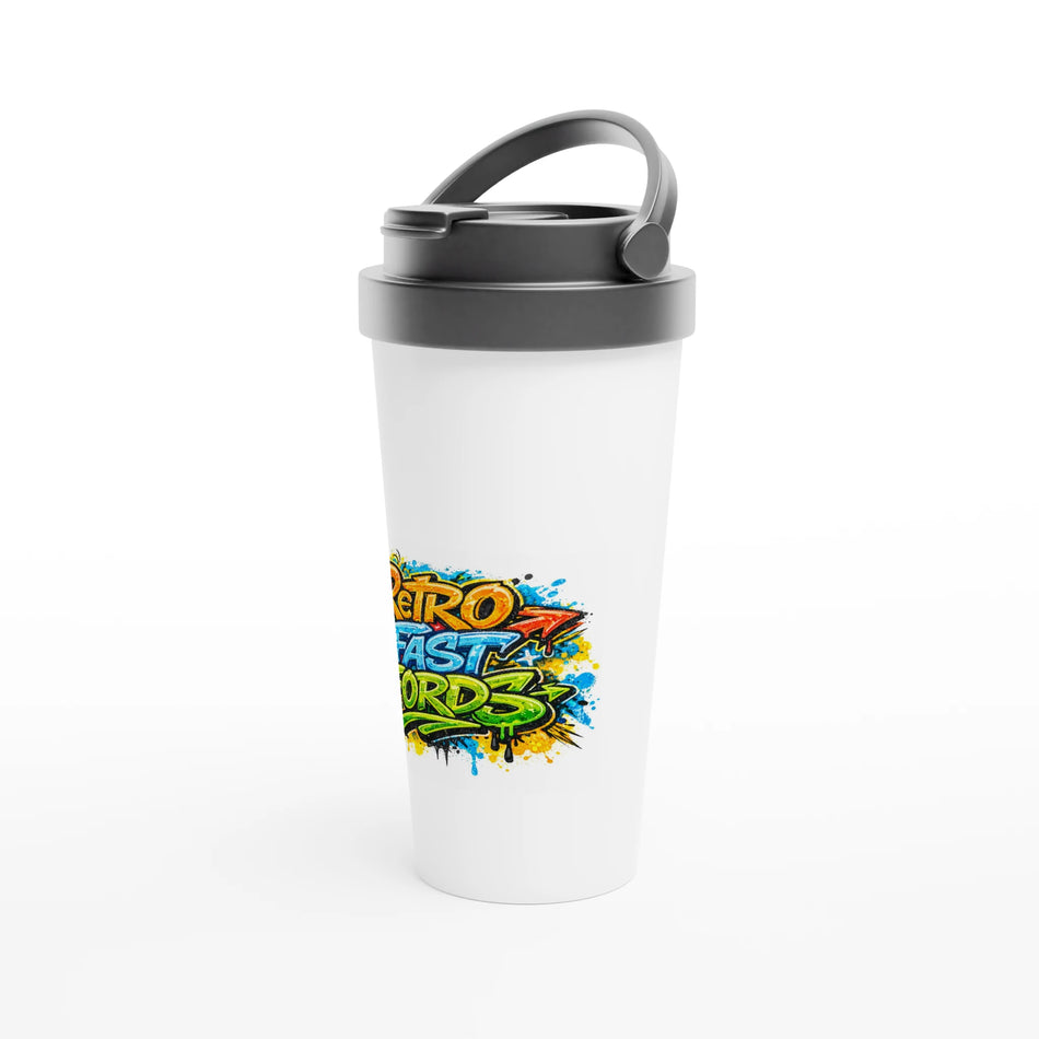 Graffiti RFF White 15oz Stainless Steel Travel Mug