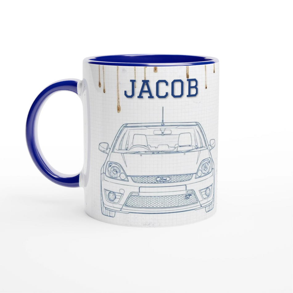 Personalised ST150 outline 11oz Ceramic Mug with Color Inside