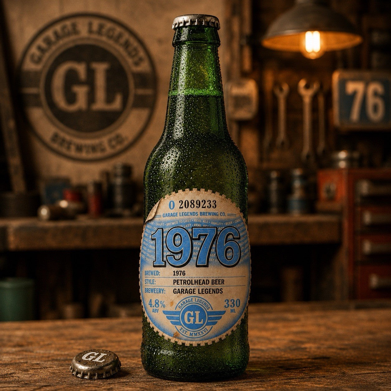 50th Birthday Custom Beer Labels, 1976 Tax Disc Inspired Design 80mm x6 Colours