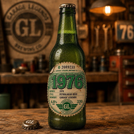 50th Birthday Custom Beer Labels, 1976 Tax Disc Inspired Design 80mm x6 Colours