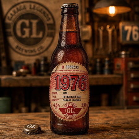50th Birthday Custom Beer Labels, 1976 Tax Disc Inspired Design 80mm x6 Colours