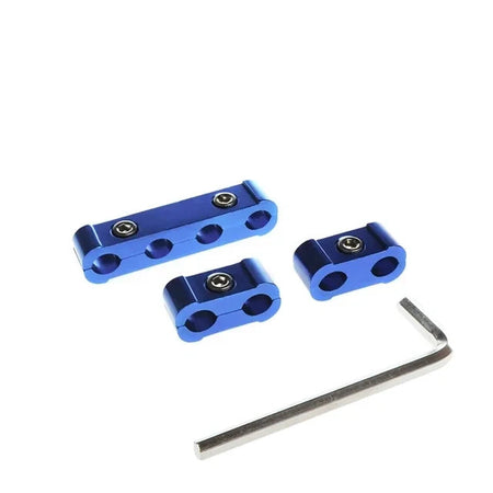 Blue Aluminium Spark Plug Wire Separator Clamp Set For 8mm 9mm 10mm HT Leads