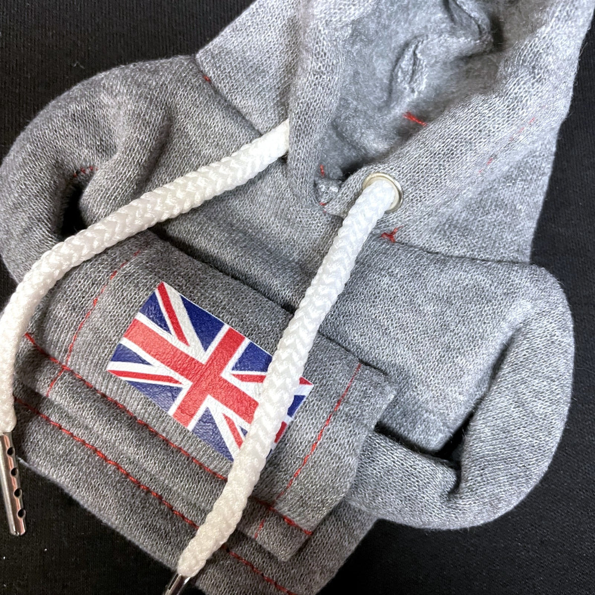 Union Jack Flag GREY Gearstick Hoodie ***VERY LOW STOCK***