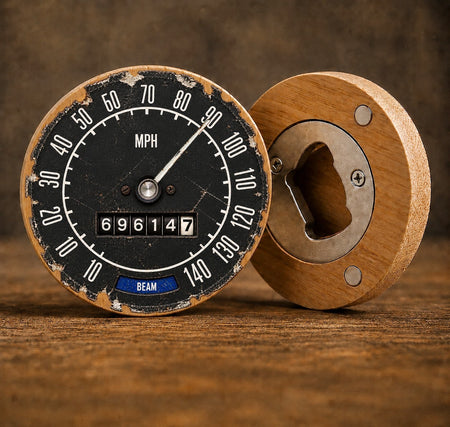 90th Birthday Ford Escort Mexico Inspired Speedometer Bottle Opener Gift